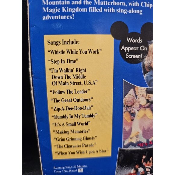 Disney Sing Along Songs Disneyland Fun Its a Small World VHS Home Video Vintage - Picture 2 of 6